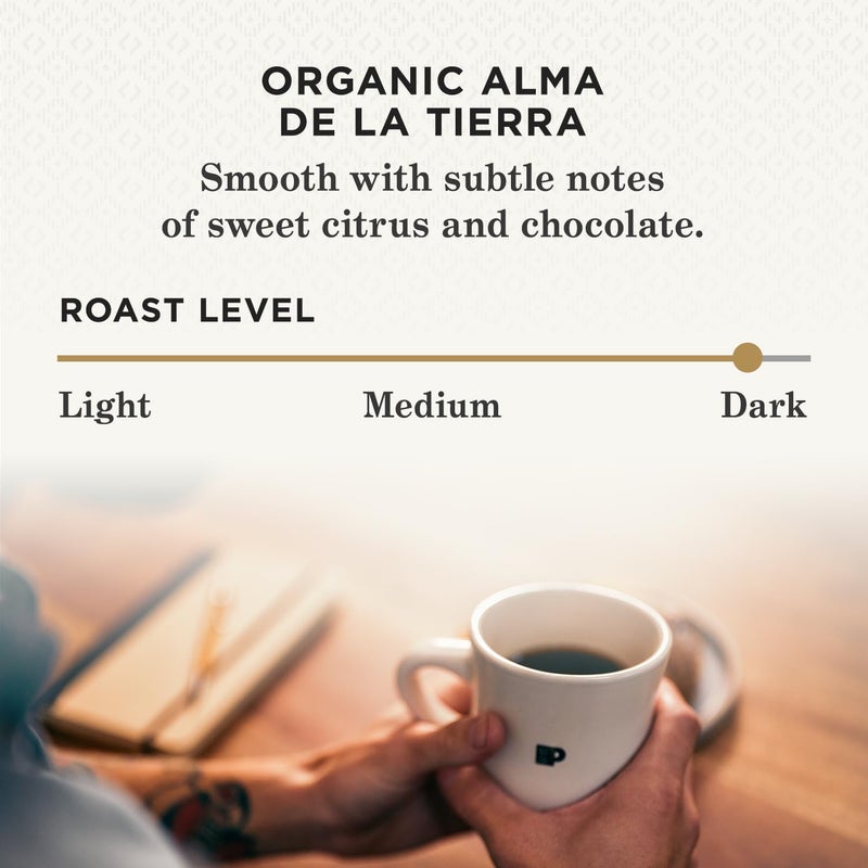 Peet's Coffee قهوة بيتس، تحميص داكن عضوي من وزارة الزراعة الأمريكية، كبسولات كيريج K-Cup - روح الأرض 60 قطعة (6 صناديق تحتوي على 10 كبسولات)  - Image 4